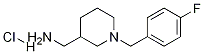 C-[1-(4-Fluoro-benzyl)-piperidin-3-yl]-methylamine hydrochloride 구조식 이미지