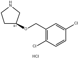 (S)-3-(2,5-Dichloro-benzyloxy)-pyrrolidine hydrochloride 구조식 이미지