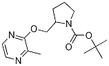 2-(3-Methyl-pyrazin-2-yloxymethyl)-pyrrolidine-1-carboxylic acid tert-butyl ester 구조식 이미지