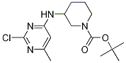 3-(2-Chloro-6-methyl-pyrimidin-4-ylamino)-piperidine-1-carboxylic acid tert-butyl ester Structure