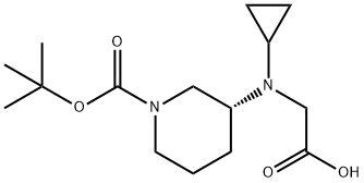 (R)-3-(CarboxyMethyl-cyclopropyl-aMino)-piperidine-1-carboxylic acid tert-butyl ester Structure