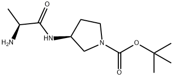 (S)-3-((S)-2-AMino-propionylaMino)-pyrrolidine-1-carboxylic acid tert-butyl ester 구조식 이미지