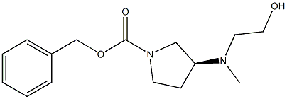 (S)-3-[(2-Hydroxy-ethyl)-Methyl-aMino]-pyrrolidine-1-carboxylic acid benzyl ester 구조식 이미지