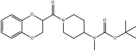 [1-(2,3-Dihydro-benzo[1,4]dioxine-2-carbonyl)-piperidin-4-ylMethyl]-carbaMic acid tert-butyl ester Structure