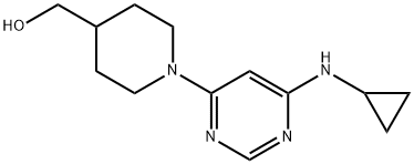 [1-(6-사이클로프로필라미노-피리미딘-4-일)-피페리딘-4-일]-메탄올 구조식 이미지