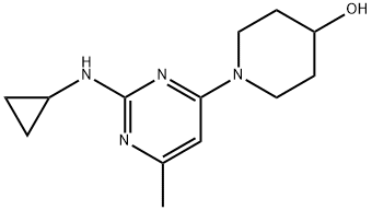 1-(2-CyclopropylaMino-6-Methyl-pyriMidin-4-yl)-piperidin-4-ol Structure