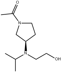 1-{(R)-3-[(2-Hydroxy-ethyl)-isopropyl-aMino]-pyrrolidin-1-yl}-ethanone 구조식 이미지