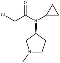 2-Chloro-N-cyclopropyl-N-((S)-1-Methyl-pyrrolidin-3-yl)-acetaMide 구조식 이미지