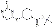 3-(2-Chloro-pyriMidin-4-ylsulfanyl)
-piperidine-1-carboxylic acid tert-
butyl ester Structure