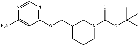 3-(6-아미노-피리미딘-4-일옥시메틸)-피페리딘-1-카복실산tert-부틸에스테르 구조식 이미지