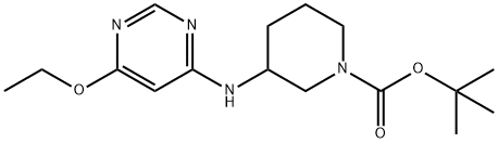 3-(6-Ethoxy-pyriMidin-4-ylaMino)-piperidine-1-carboxylic acid tert-butyl ester Structure