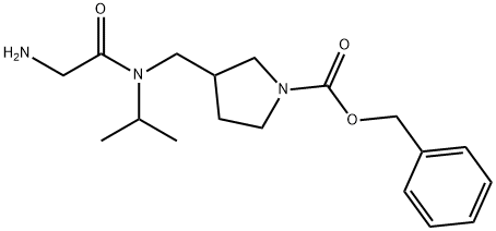 3-{[(2-AMino-acetyl)-isopropyl-aMino]-Methyl}-pyrrolidine-1-carboxylic acid benzyl ester Structure