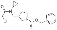 3-{[(2-Chloro-acetyl)-cyclopropyl-aMino]-Methyl}-pyrrolidine-1-carboxylic acid benzyl ester 구조식 이미지