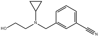 3-{[Cyclopropyl-(2-hydroxy-ethyl)-aMino]-Methyl}-benzonitrile Structure