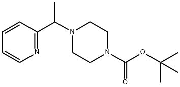 4-(1-Pyridin-2-yl-ethyl)-piperazine-1-carboxylic acid tert-butyl ester Structure