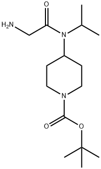 4-[(2-AMino-acetyl)-isopropyl-aMino]-piperidine-1-carboxylic acid tert-butyl ester Structure