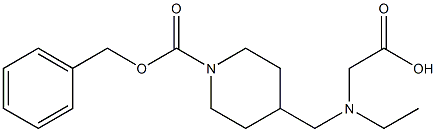 4-[(CarboxyMethyl-ethyl-aMino)-Methyl]-piperidine-1-carboxylic acid benzyl ester Structure