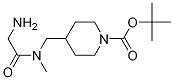 4-{[(2-AMino-acetyl)-Methyl-aMino]-Methyl}-piperidine-1-carboxylic acid tert-butyl ester Structure