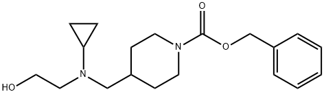 4-{[Cyclopropyl-(2-hydroxy-ethyl)-aMino]-Methyl}-piperidine-1-carboxylic acid benzyl ester Structure