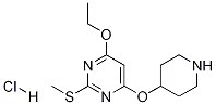 4-Ethoxy-2-Methylsulfanyl-6-(piperidin-4-yloxy)-pyriMidine hydrochloride Structure