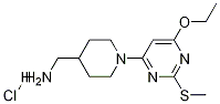 C-[1-(6-Ethoxy-2-Methylsulfanyl-pyriMidin-4-yl)-piperidin-4-yl]-MethylaMine hydrochloride 구조식 이미지
