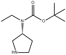 Ethyl-(R)-pyrrolidin-3-yl-carbaMic acid tert-butyl ester 구조식 이미지