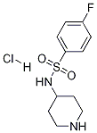 4-fluoro-N-piperidin-4-ylbenzenesulfonamide hydrochloride Structure