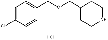 4-{[(4-Chlorobenzyl)oxy]methyl}piperidinehydrochloride Structure