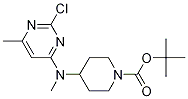 4-[(2-Chloro-6-methyl-pyrimidin-4-yl)-methyl-amino]-piperidine-1-carboxylic acid tert-butyl ester 구조식 이미지