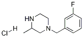 1-(3-Fluoro-benzyl)-3-methyl-piperazine hydrochloride Structure