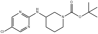 3-(5-Chloro-pyrimidin-2-ylamino)-piperidine-1-carboxylic acid tert-butyl ester Structure