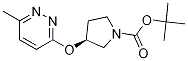 (S)-3-(6-Methyl-pyridazin-3-yloxy)-pyrrolidine-1-carboxylic acid tert-butyl ester 구조식 이미지