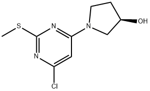 (R)-1-(6-Chloro-2-methylsulfanyl-pyrimidin-4-yl)-pyrrolidin-3-ol 구조식 이미지