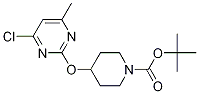 4-(4-Chloro-6-methyl-pyrimidin-2-yloxy)-piperidine-1-carboxylic acid tert-butyl ester Structure