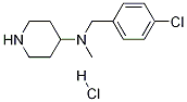 (4-Chloro-benzyl)-methyl-piperidin-4-yl-amine hydrochloride Structure