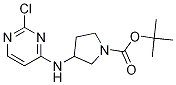 3-(2-Chloro-pyrimidin-4-ylamino)-pyrrolidine-1-carboxylic acid tert-butyl ester 구조식 이미지