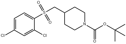 4-(2,4-Dichloro-benzenesulfonylmethyl)-piperidine-1-carboxylic acid tert-butyl ester Structure