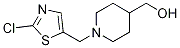 [1-(2-Chloro-thiazol-5-ylmethyl)-piperidin-4-yl]-methanol 구조식 이미지