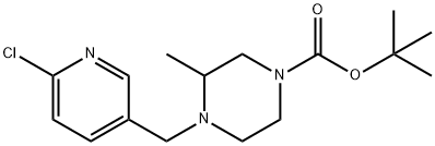 4-(6-Chloro-pyridin-3-ylmethyl)-3-methyl-piperazine-1-carboxylic acid tert-butyl ester Structure