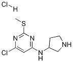 (6-Chloro-2-methylsulfanyl-pyrimidin-4-yl)-pyrrolidin-3-yl-amine hydrochloride 구조식 이미지