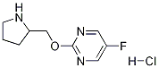 5-Fluoro-2-(pyrrolidin-2-ylmethoxy)-pyrimidine hydrochloride Structure