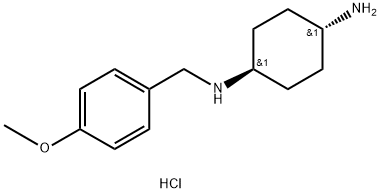 (1R,4R)-N1-(4-Methoxy-benzyl)-cyclohexane-1,4-diaMine hydrochloride Structure