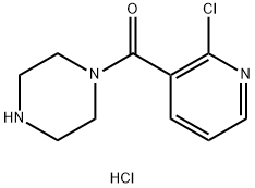 (2-Chloro-pyridin-3-yl)-piperazin-1-yl-Methanone hydrochloride Structure