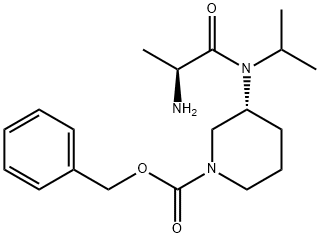 (R)-3-[((S)-2-AMino-propionyl)-isopropyl-aMino]-piperidine-1-carboxylic acid benzyl ester 구조식 이미지