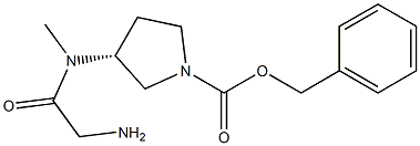 (R)-3-[(2-AMino-acetyl)-Methyl-aMino]-pyrrolidine-1-carboxylic acid benzyl ester Structure