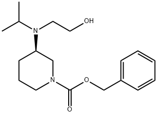 (R)-3-[(2-Hydroxy-ethyl)-isopropyl-aMino]-piperidine-1-carboxylic acid benzyl ester 구조식 이미지