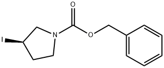 (R)-3-Iodo-pyrrolidine-1-carboxylic acid benzyl ester 구조식 이미지