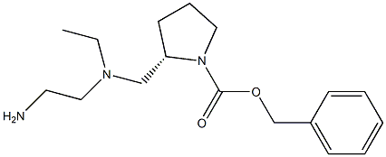 (S)-2-{[(2-AMino-ethyl)-ethyl-aMino]-Methyl}-pyrrolidine-1-carboxylic acid benzyl ester 구조식 이미지