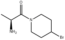 (S)-2-AMino-1-(4-broMo-piperidin-1-yl)-propan-1-one 구조식 이미지