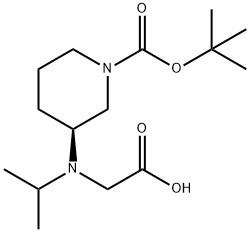 (S)-3-(CarboxyMethyl-isopropyl-aMino)-piperidine-1-carboxylic acid tert-butyl ester 구조식 이미지